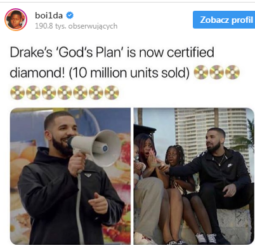 Drake z diamentem za „God’s Plan”!